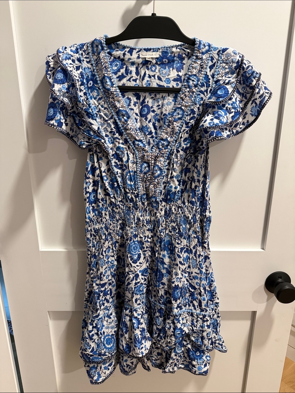 Poupette St. Barth Blue and White Floral camila Dress
